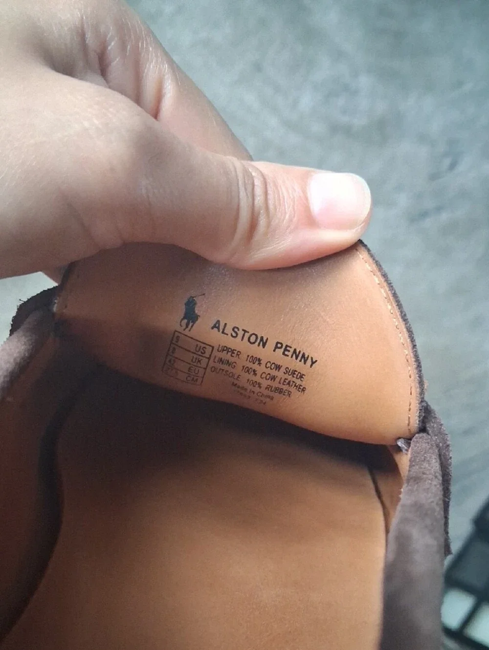 Polo Ralph Lauren suede upper